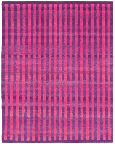 Gama Vertical Stripes Pink Rug