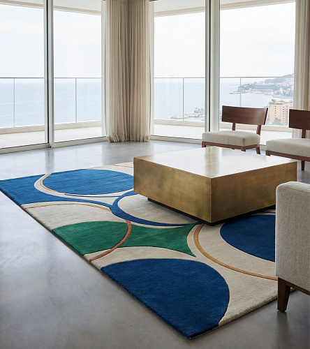 Emerald Orbits Rug