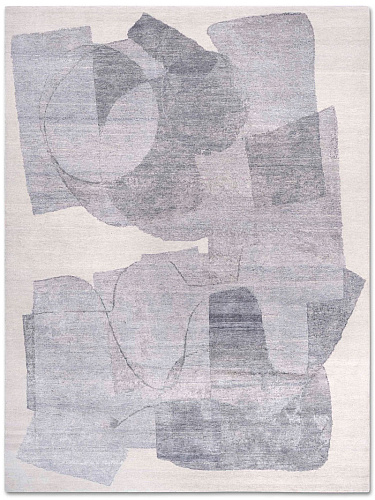 Snow Silver Luxury Hand-Knotted Rug