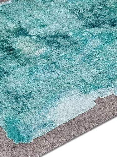 Mono Aqua Luxury Hand-Knotted Rug
