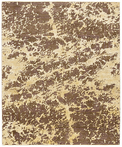 Mamluk Temple Double Sky Grey Beige Silk Rug