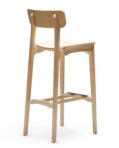 Cacao Wooden Bar Stool