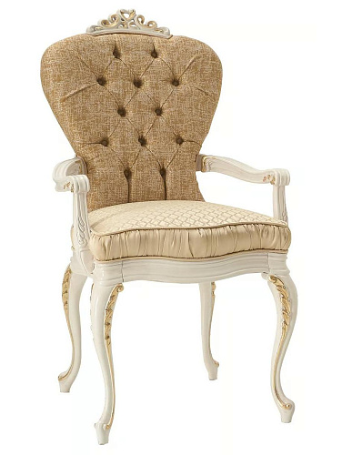 Artisan Fabric Chair with Armrests