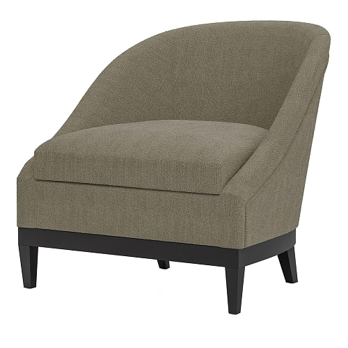 Fabric & Wood Armchair