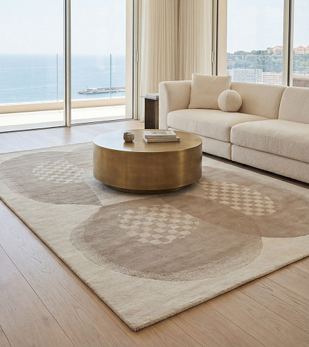 Soft Orbits Taupe Rug