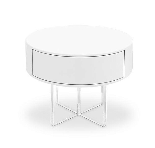 Nimbus White Bedside Table