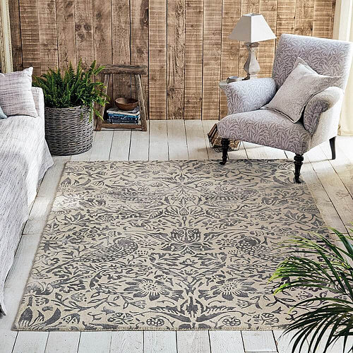 Pure Strawberry Thief 028105 Ink Rug