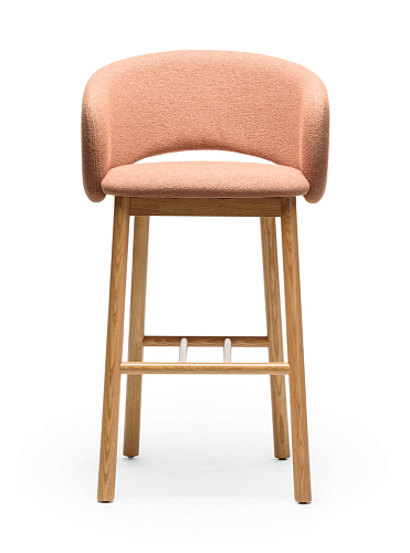 Bel Terracotta Ash Wood Bar Stool