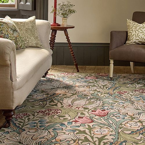 Golden Lily Green Red 130107 Rug