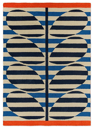 Stripy Stem Azure Outdoor Rug