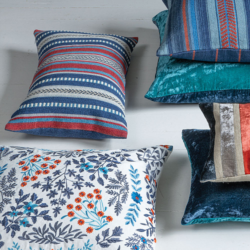 Somerley Indigo 60 × 60cm Cushion