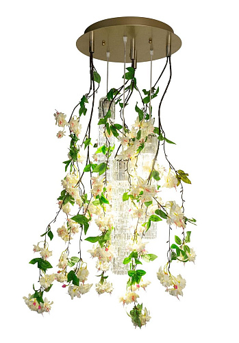 White Cascade Small Chandelier