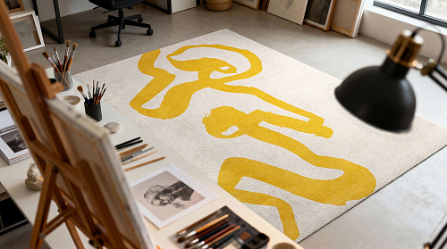 Ribonn Pure Yellow Rug