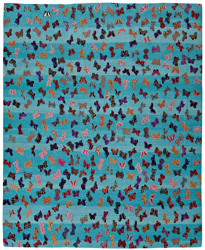 Little Butterfly Aqua Rug