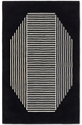 Octagon Lines Dark Rug