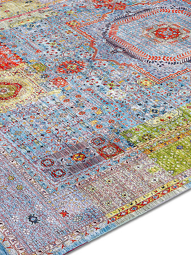 Cosmic Blue Luxury Hand-Knotted Rug