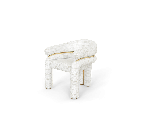 Celestia White Accent Chair