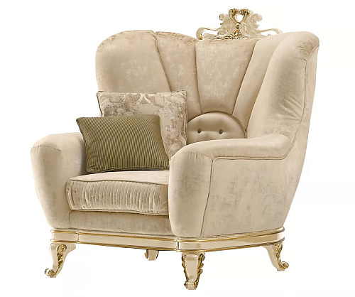 Artisan Crafted Armchair with Armrests