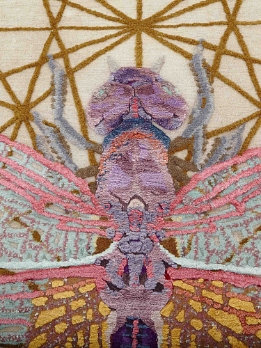 Trithemis Ardentis Agri Round Designer Handwoven Rug