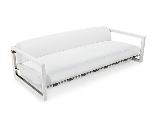 Siena White Sofa