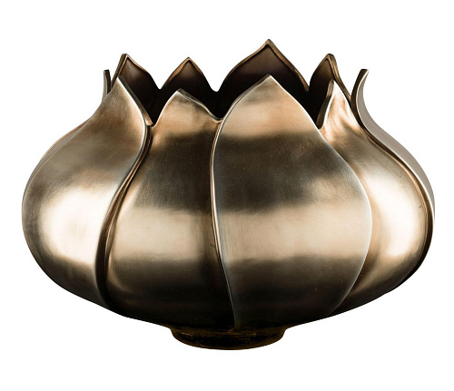 Tulip Brass Sculpted Vase
