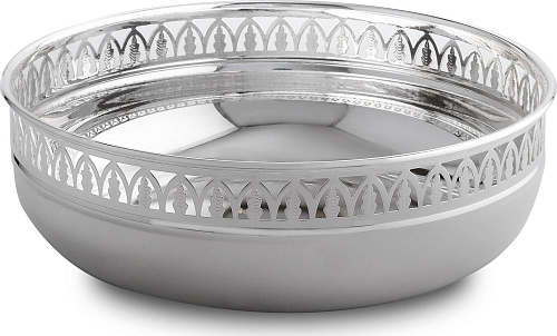 Round Silver-Plated Serving Bowl