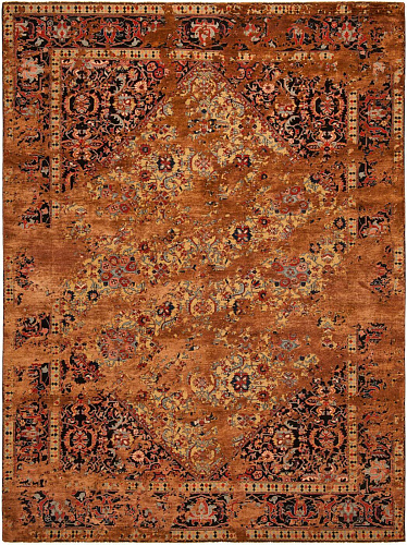 Serapi Queensbury Double Sky Yellow A 041 Silk Rug