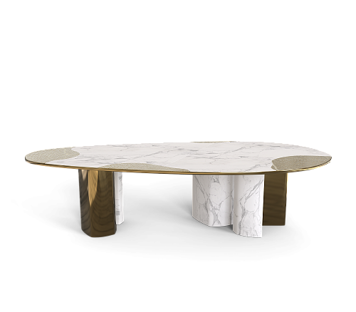 Athena Carrara Marble & Patina Table