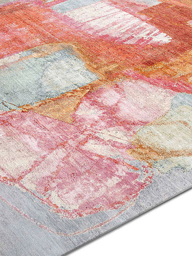 Red Sunset Luxury Hand-Knotted Rug