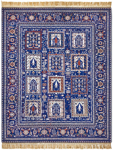 Mughal Blue Handmade Luxury Rug
