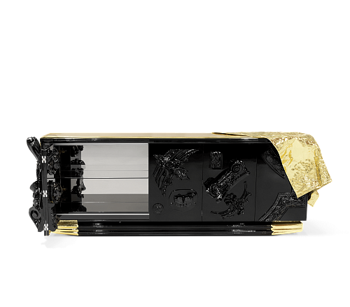 Valiant Black Modern Sideboard