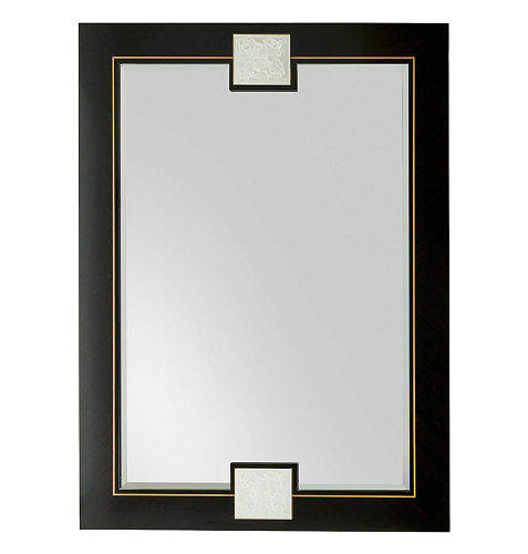 Ebony Brass Mirror