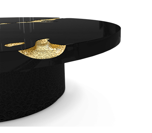 Dominion Black Finish 3-Piece Center Table Set