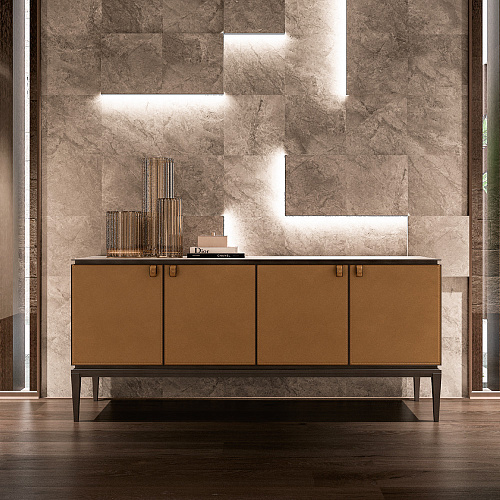 Metal-Top Unique Sideboard