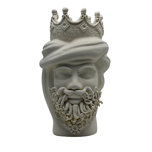 Grey Handcrafted Moor's Sculpture