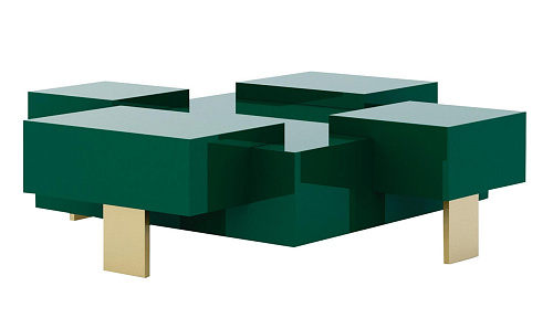 New Mark Green/Gold Coffee Table