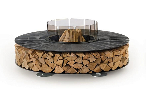 Zero Black Texture Fire Pit