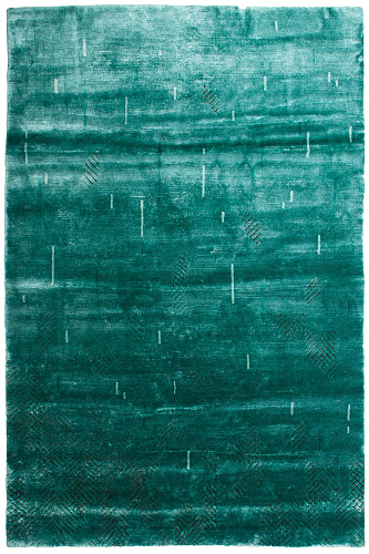 Verdiazul Designer Handwoven Rug