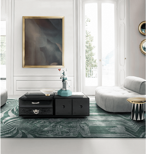 Urban Black Contemporary Coffee Table