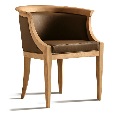 Roberta Brown Chair with Armrests