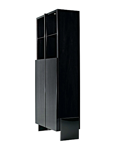 Two-Door Black Bookcase