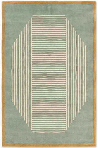 Octagon Lines Sage Rug