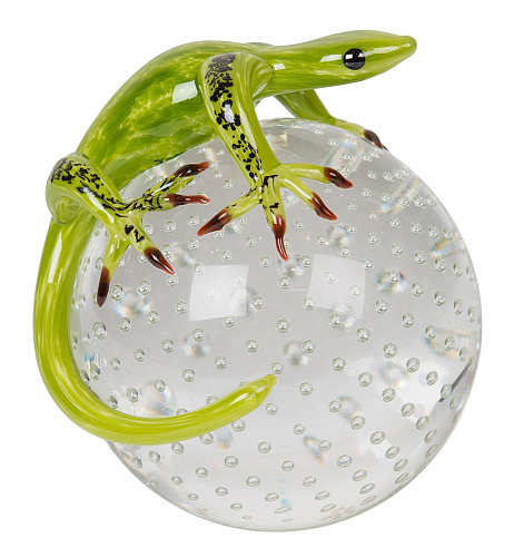Glass Sphere with Gecko Detail