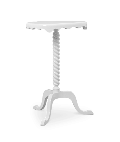 Pearl White Designer Side Table