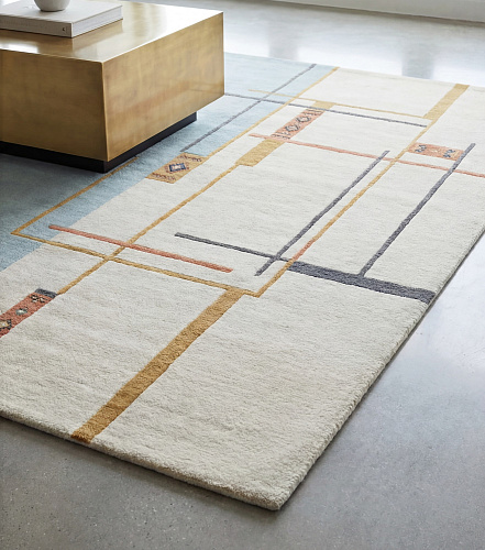 Linear Atlas Neutral Rug