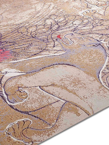 Two Lions Hand-Woven Rug