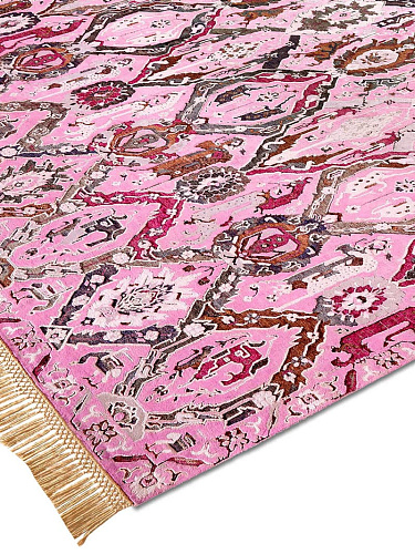 KavaBagh Pink Handmade Luxury Rug