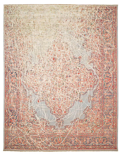 Tabriz Fashion Tohuwabohu Silvergrey Silvergrey Silk Rug