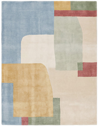 Pale Composition Warm Rug