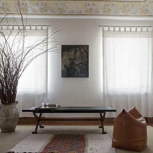 Branda Frosted Leather Bench